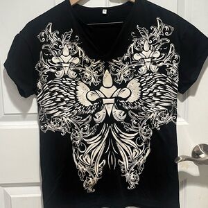 Y2K goth vintage design tee